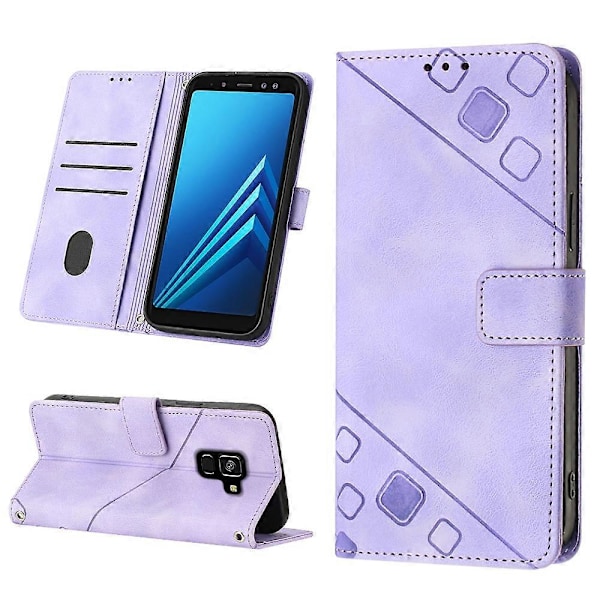 Læder Etui Til Samsung Galaxy A8+ 2018[HK] Light Purple