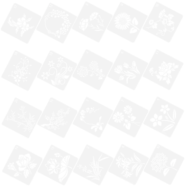 20 st ritmallar barnmålningsmallar plastmallar barnritmallar[HK]