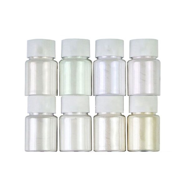 8 farver/sæt Glimmerpigmenter Epoxyharpiksfarvepulver Perleskinnende pigmenter