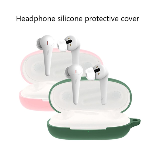 til 1MORE ComfoBuds Pro Stødsikker Skal Silikone Cover Anti-ridse Skridsikker [HK] Black