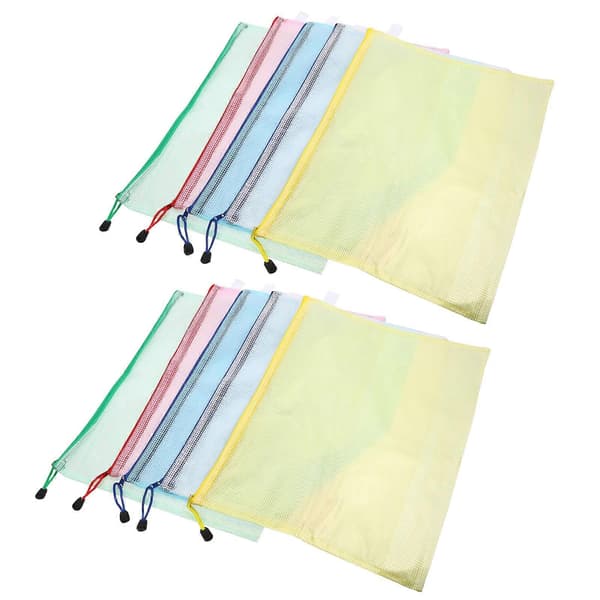 10 stk. lynlåsmappe A3 net lynlåslomme dokumenttasker til skolekontor 43.5X30.5CM