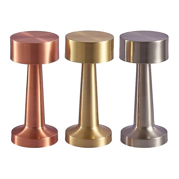 Retro Bar Bordlampe Led Tabl Lys Berøringsaktivert Oppladbar Trådløs Spisebordlampe For Restaurant Hot[HkkK] C-Bronze