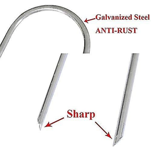 6 tum U Sd tältpinnar i metall - En Stakes - Galvaniserat stål[HK]