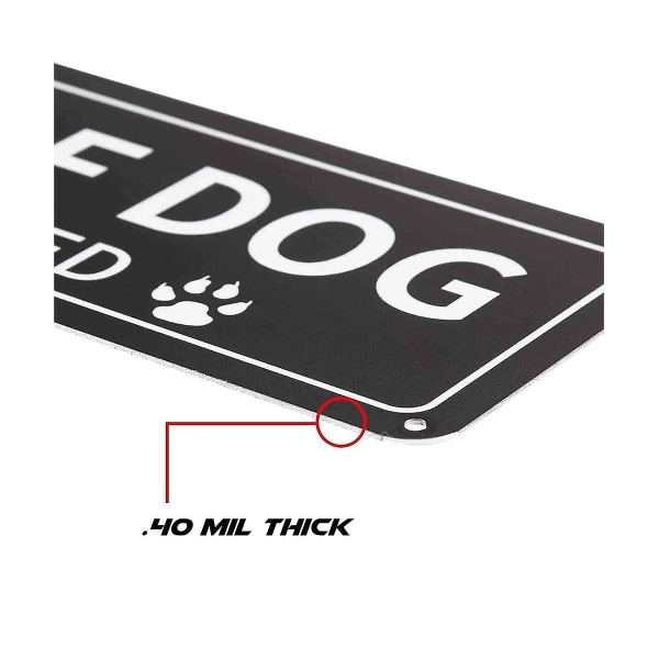 1 paket Se upp för hundskylt, 12x3 tum rostfri .040 aluminiummetallskylt, reflekterande, blekningsbeständig([HK])