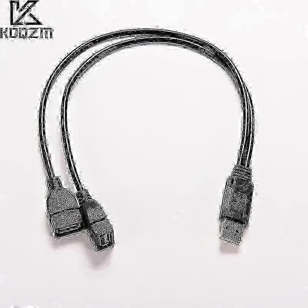 USB 2.0 förlängningskabel A 1 hona till 2 dubbla USB-hane datahubb strömadapter Y-splitter USB-laddningskabel [HK]