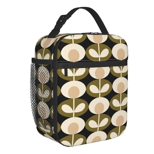 HK Orla Kiely Multi Stem Flowers Isoleret Frokostposer Skole Skandinavisk Stil Vandtæt Termisk Køler Bento Box Kvinder Børn QCBQ-19844 26x21x11cm