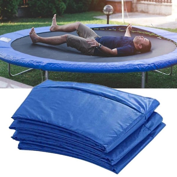 Rund Trampolin Ersättning Säkerhetsdyna Fjäderöverdrag Passar 6ft Trampolin Ramkant Överdrag Tillbehör[HK] Blue