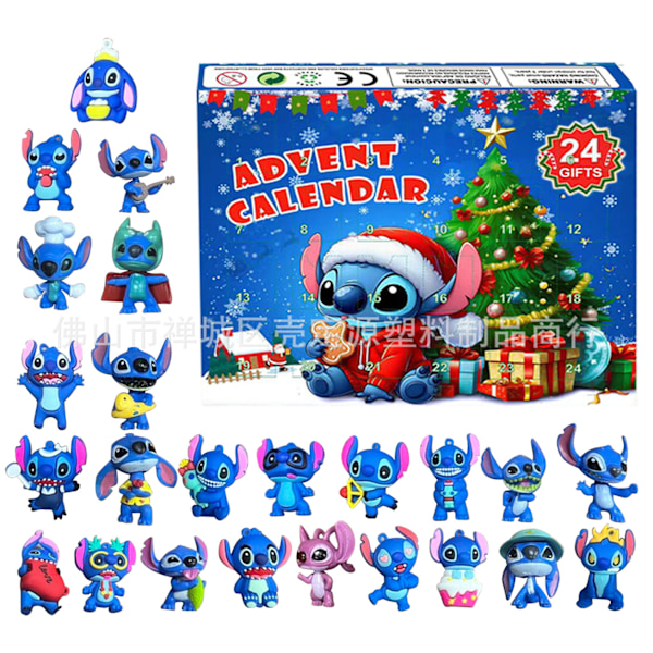 2024 Amazon Stitch Julkalender Blind Box 24 Julklappsräknare Gåvor Handhållna