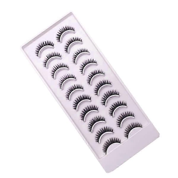 Lösögonfransar Svarta 3D Flerskikt för Ögonmakeup 10Par[HK]