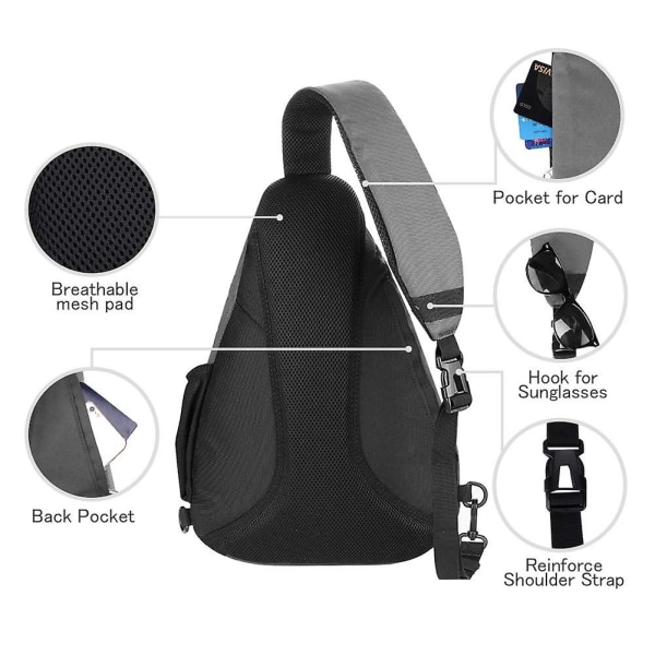 Waterfly Sling Bag Crossbody Backpack: Olkalaukku Päiväreppu Rentun Ristirinta Sivulaukku[HK]