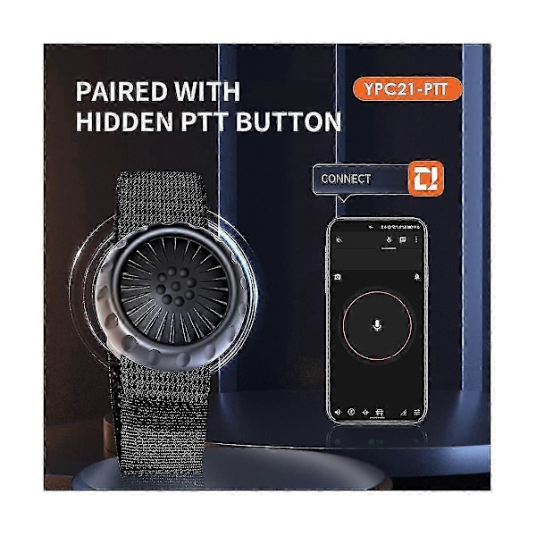 Langaton Bluetooth Ptt Radiopuhelimen Ohjauspainike Säädettävällä Hihnalla Zello Ios Android Sma[HK]