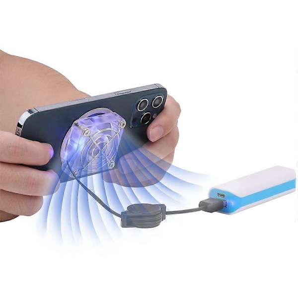 Mini Matkapuhelimen Jäähdytystuuletin Magneettinen Puhelimen Jäähdytin USB-Lataus Jäähdytys Artefakti Matkapuhelimen Jäähdytintarvikkeet [HK] A