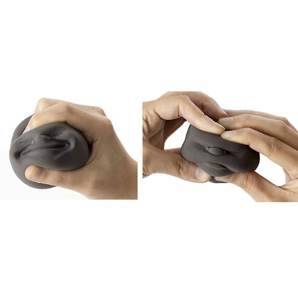 Mimigo 4-pack Ansiktsboll Anti-stressboll i Japansk Design Caomaru Avkopplande Terapi & Ångestlindring För Barn Och Vuxna 5.5x6x7cmSVART