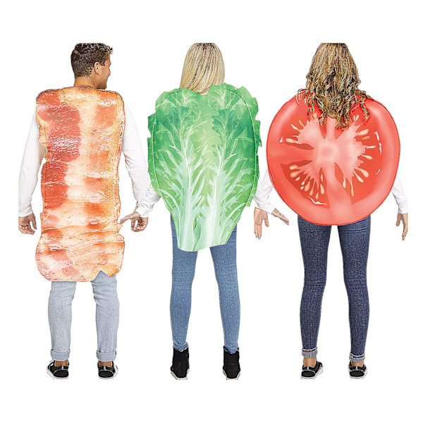 Unisex Blt Group Voksen Bacon Æg Salat Tomat Halloween Mad Kostume[HK] Bacon A Adult