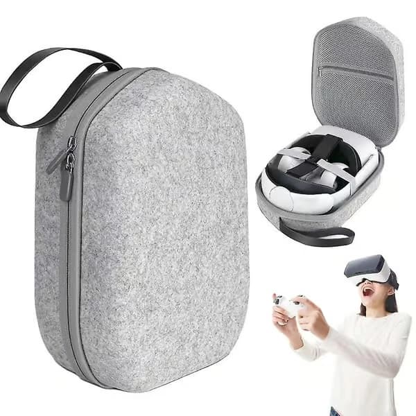 Quest 2 VR Headset Hård Beskyttelsesetui, Kompatibel med Meta/Oculus Quest 2 Basic & Elite, Stødsikker Anti-ridse Rejsetaske[NC]