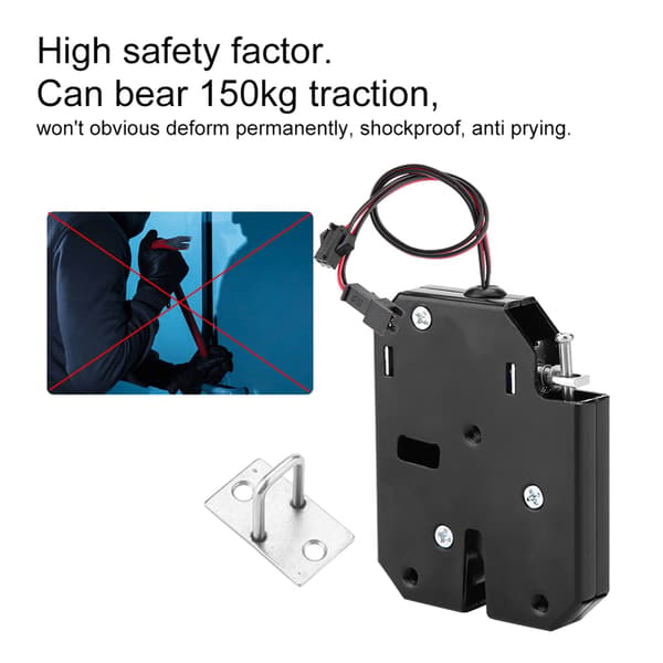 12V DC elektrisk lås med deteksjonsbryter, elektromagnetisk låsesystem[HK]