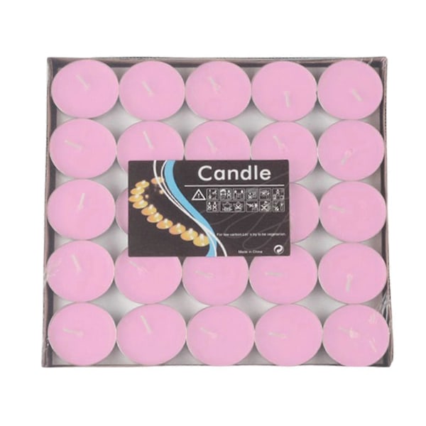 50 stk. Mini Telys Holdbare 1,5 Timers Brennetid For Bursdag Påske Dating[HK] Pink