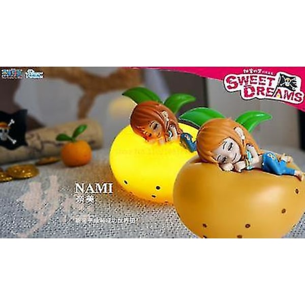 One Piece Anime Sweet Dream Series Blind Box Natlampe Luffy Zoro Nami Sanji Chopper Figurer  Led Ornament Overraskelseslegetøj Gave[HK] Nami 1PC