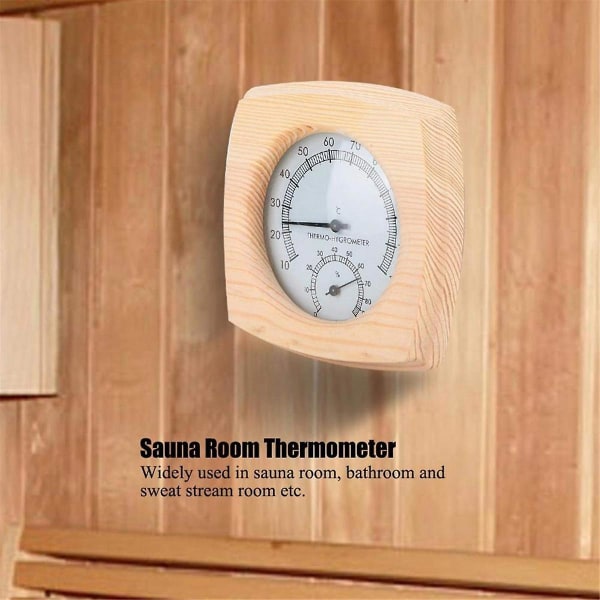 Digitalt saunatermometer med metalskive og hydrometer Hygrometer Hygrometer Hygrometertermometer([HK])