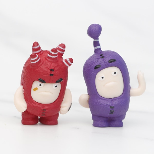 7 stk. plys Oddbods tegneseriefigurer dukker bløde søde Pogo nye 4cm bobler Jeff legetøj[HK]