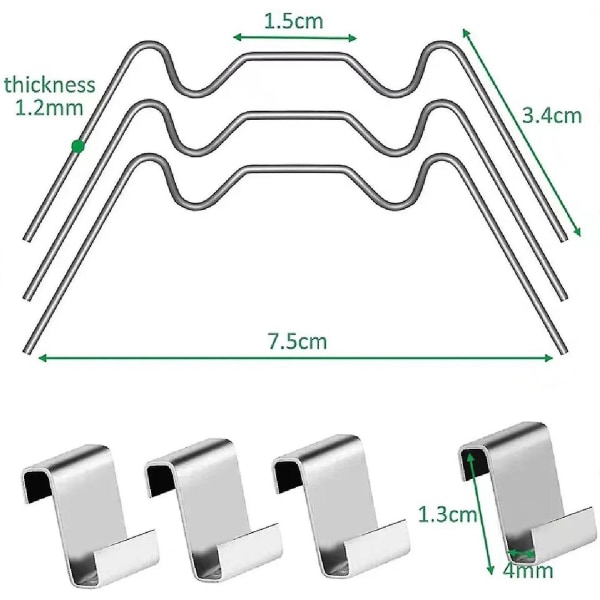 HKK 25 stk. drivhus W-formede søm Nem installation Fikseringstrådsklips Have drivhus Fix værktøj