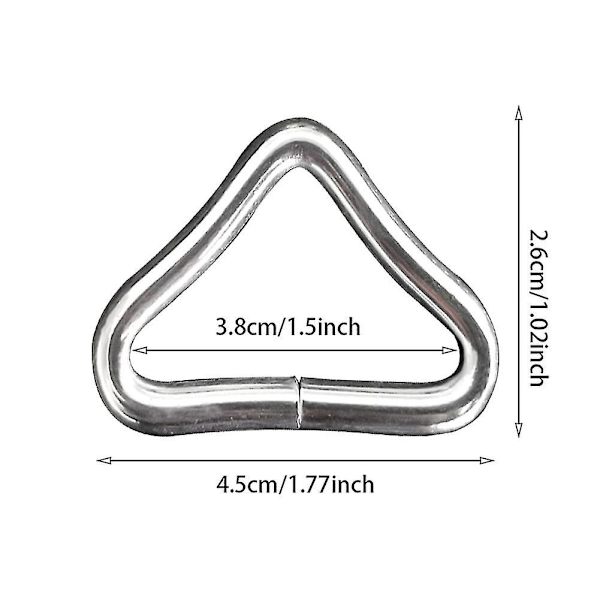 10 stk. Hurtigkobling Trampolin Trekant Ring V-ringe Høj Styrke Spænde Fjeder Tw[HK] 2