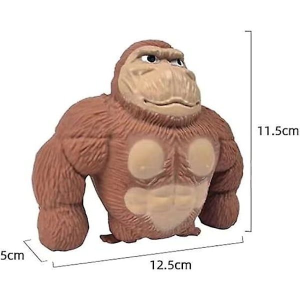 Gorilla Stress Relief Figur, Latex Abe Gorilla Legetøj, Anti-angst Irritabilitet Gorilla Legetøj, Blødt Klemme Legetøj, Egnet Til Fritid, Ente[HK] grey