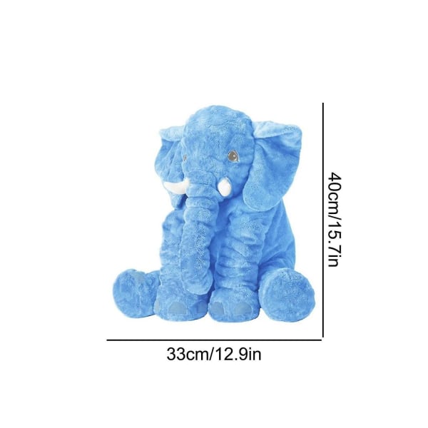 Supermyk Stor 40cm Elefant Plysjdyr For Jenter Gutter Barn Zy[HK] Blue