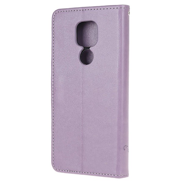 Imprint Plånboksfodral Läder Mobilskal för Motorola Moto G9 Play/Motorola Moto E7 Plus[HK]