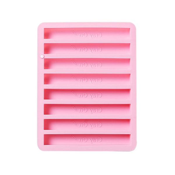 8 Hål Silikonkritform Choklad Gumpaste Formar Halvcylindrisk Formad[HK] Pink