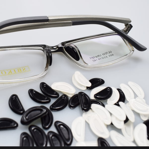 10 par självhäftande anti-halk silikon näskuddar för glasögon glasögon-FÄRG: svart