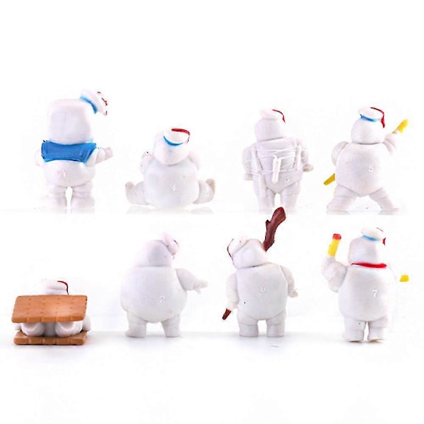 8 stk. Ghostbusters Afterlife Mini Puft Sæt Bobblehead Headknocker Figur Legetøj Skrivebords Ornament Gave -NMAOV[HK]