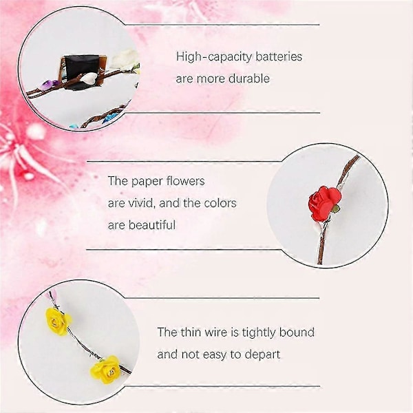 10 st LED Blomsterkrans LED Blomsterdiadem Hårband Lysande Hårband Upplyst Hårband Krona Håraccessoarer [HK]
