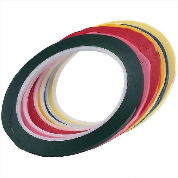 Whiteboardtape, 8-pak, assorterede farver, tynd tape til whiteboard, whiteboardtilbehør, Era[HK]