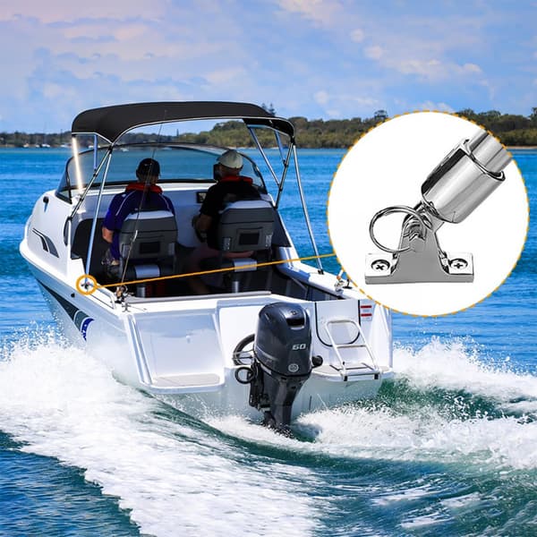 Bimini Top Lås med Extern Gaffel för Robust Marin Utrustning, 2-Dubbs Design för 25mm Rör[HK] 25mm