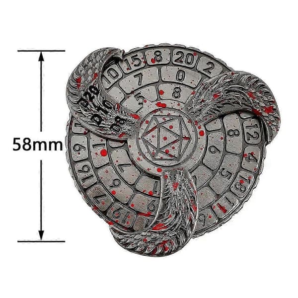 Roterande Rouletttärningar Fingertoppsgyro Tärningar Dnd Metaltärningar För Dungeons & Dragons Dnd Tärningar Warhammer Rollspel Spelare[HK] Gold with GiftBox
