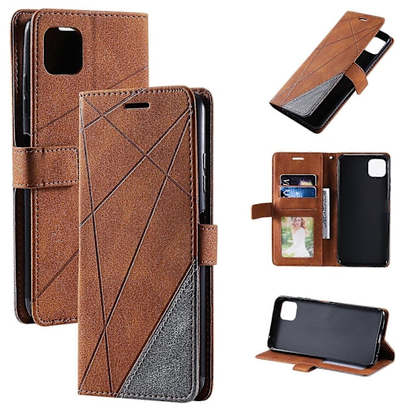 Fodral för Samsung Galaxy A22 5G Läder Magnetiskt Foliofodral med Korthållare Kompatibelt med Samsung Galaxy A22 5G[HK] Brown