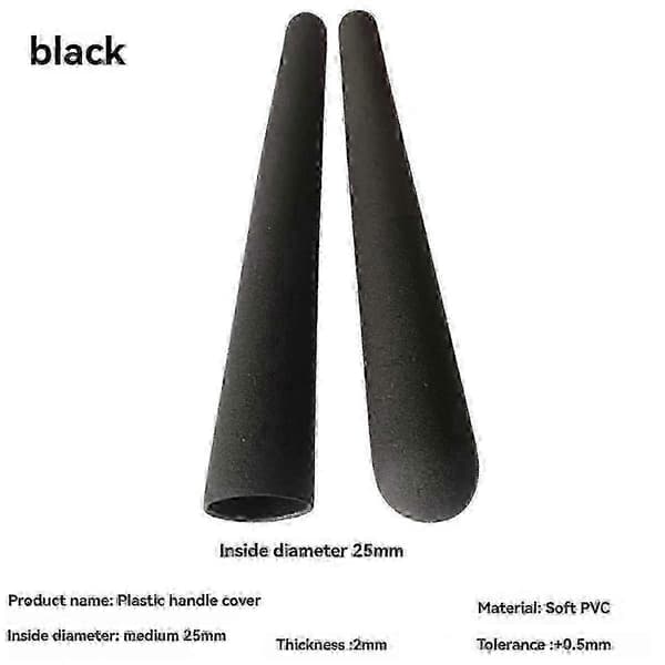 Tjocka grepp för gymutrustning 2st 25mm diameter[HK] Black