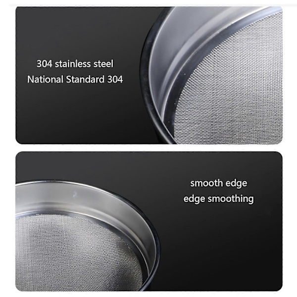Mel-sikt i rustfritt stål - 4/10/20/60 Mesh Bunn - Rissikt [HK] 60 mesh 0.3mm