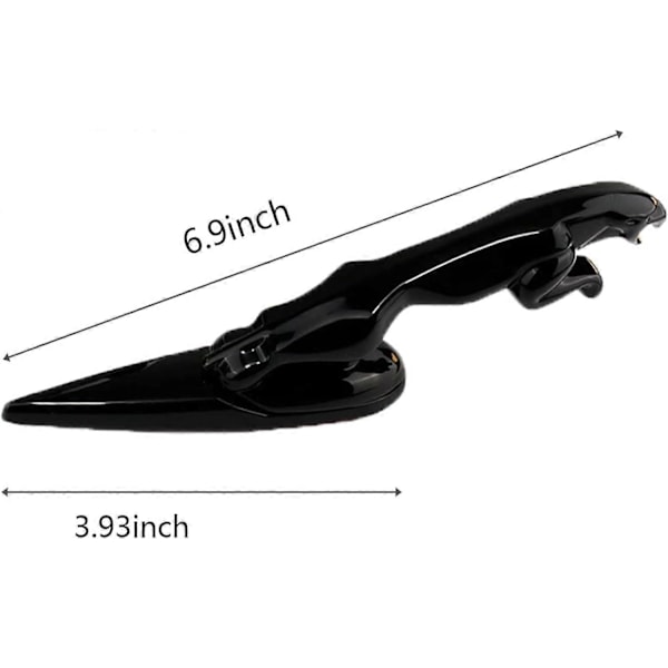 (Svart) Jaguar 3D Emblem Billogo Främre Motorhuv Ornament Bilskydd Krom Örn Badge för XF XJ XE XK XKR XFL XJS E Biltillbehör[HK]