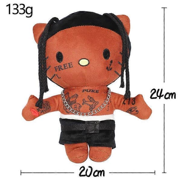 Mjukdjur Travis Scott plysch Sovkudde Barnpresent Dockfigur[HK] Little Black
