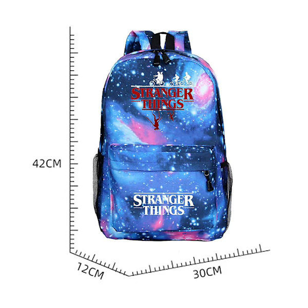 Stranger Things Ryggsäck Ryggsäck Barn Student Resväska Skolväska Present[HK] Grey