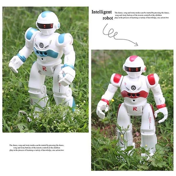 2021 Nyeste Smarte Robot Rc Robot Multifunksjon Ladeleker Gående Robot[HK] Blue A2