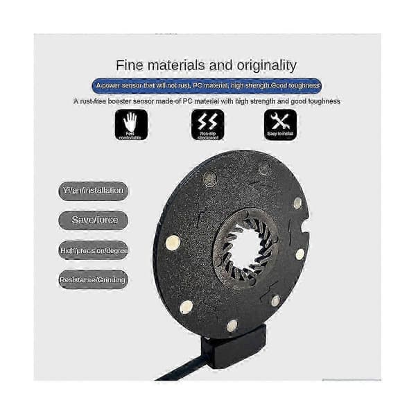 36/48V Elcykel med magnetisk effektsensor og dobbelte Hall PAS-sensorer F-8C[HK] Black