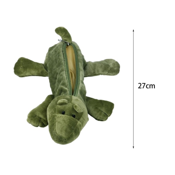 Plys dyrepenalhus Kosmetisk taske Papirartikler Pentaske Nyhed Blyantpose Udstoppet dyretaske til kontorbørn[HK] Length 27cm Crocodile