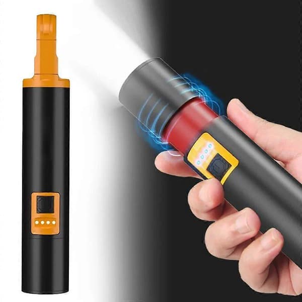S18 Lommelykt, Camping Multifunksjonell Aluminiumslegering Hvit Laser Lommelykt[HK] P50