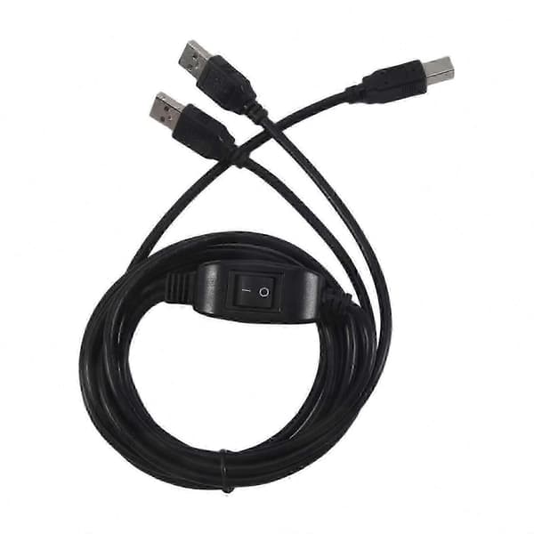 USB A till B hane skrivarkabel med 2-i-1 splitter för dubbla datorer[HK] Black A