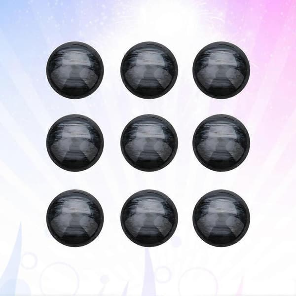 Smykkefremstillings tilbehør Resin Patch til 30 stk pose Sort Halvcirkel[HK]