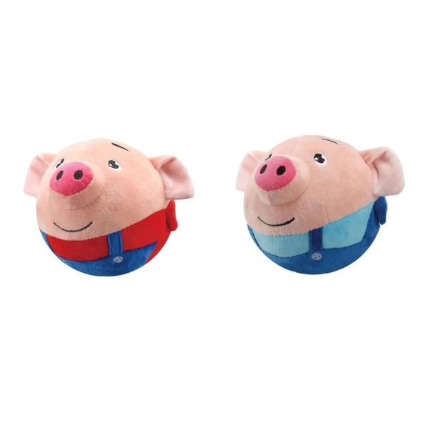 Valpeball Aktiv Bevegelig Kjæledyr Plysjleke Syngende Hund Tygge Squeaker Fluffy Leker, 100% Ny[HK] Blue