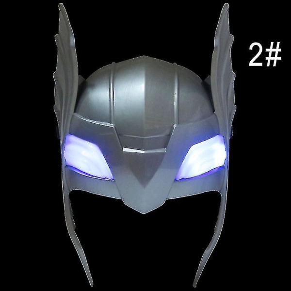 LED-lysende Thor-hammerhjelmmaske for barn, cosplay-leker, actionfigurtilbehør [HK] 4